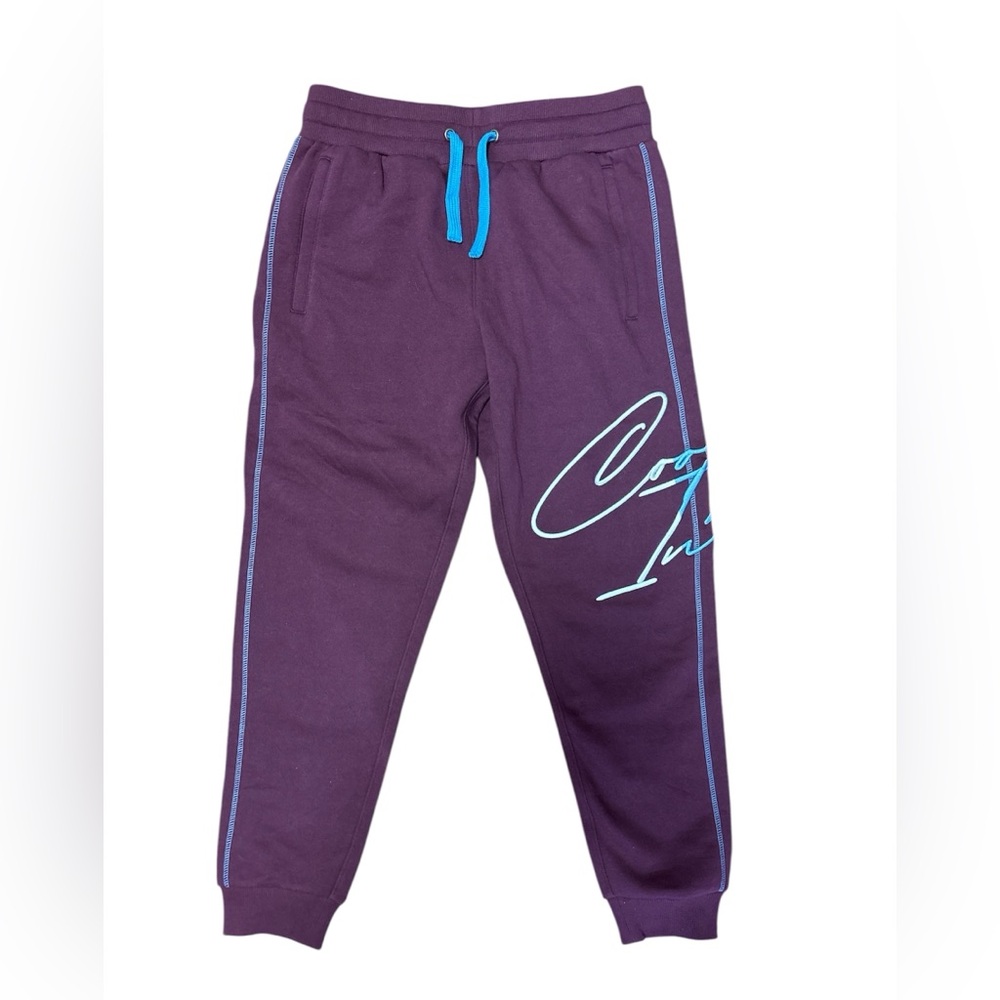 Cookies burgundy and blue cuffed joggers Men’s Size: Medium NWT